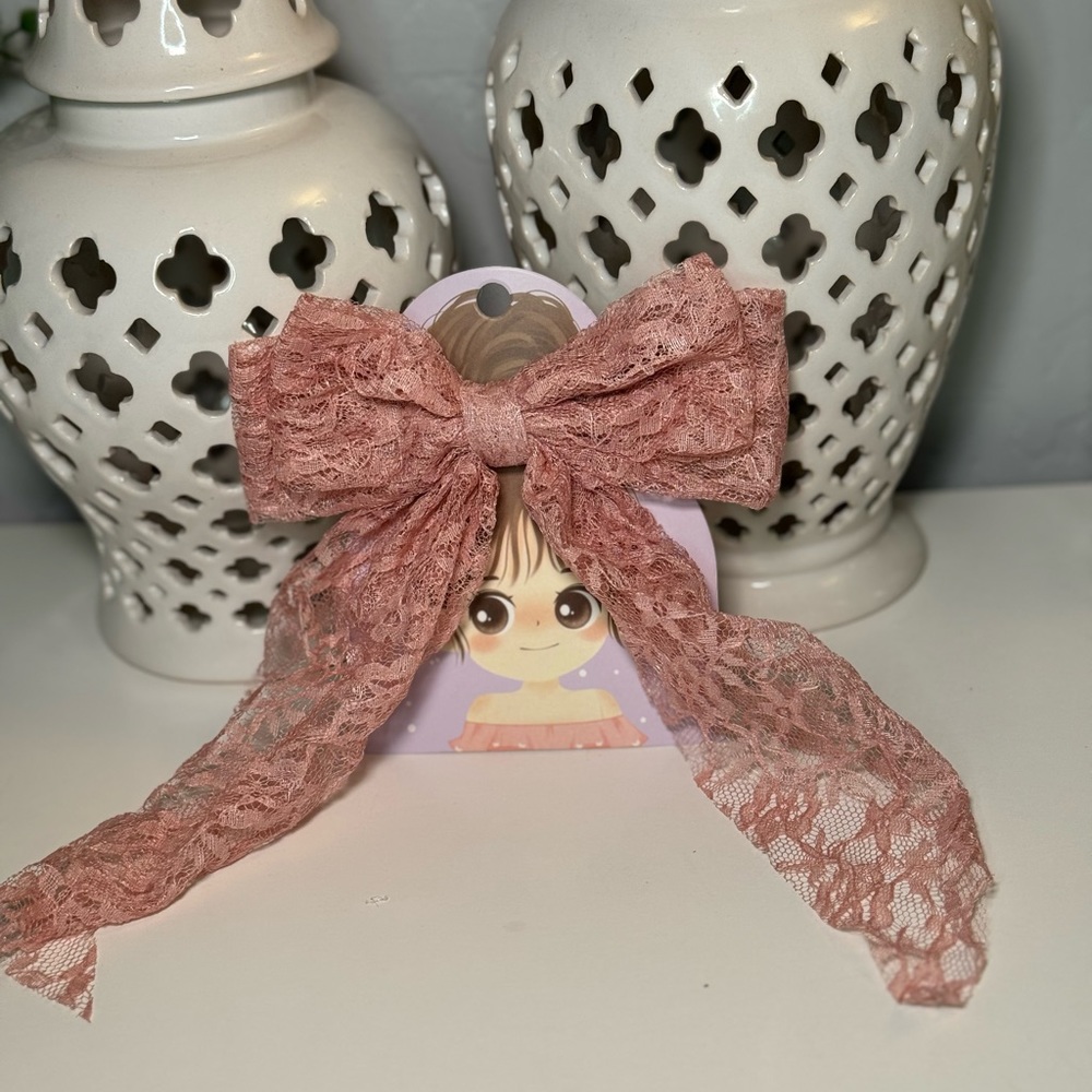 New Coquette Style Stylish Large Bowknot Hair Clip. Pink girl bows.